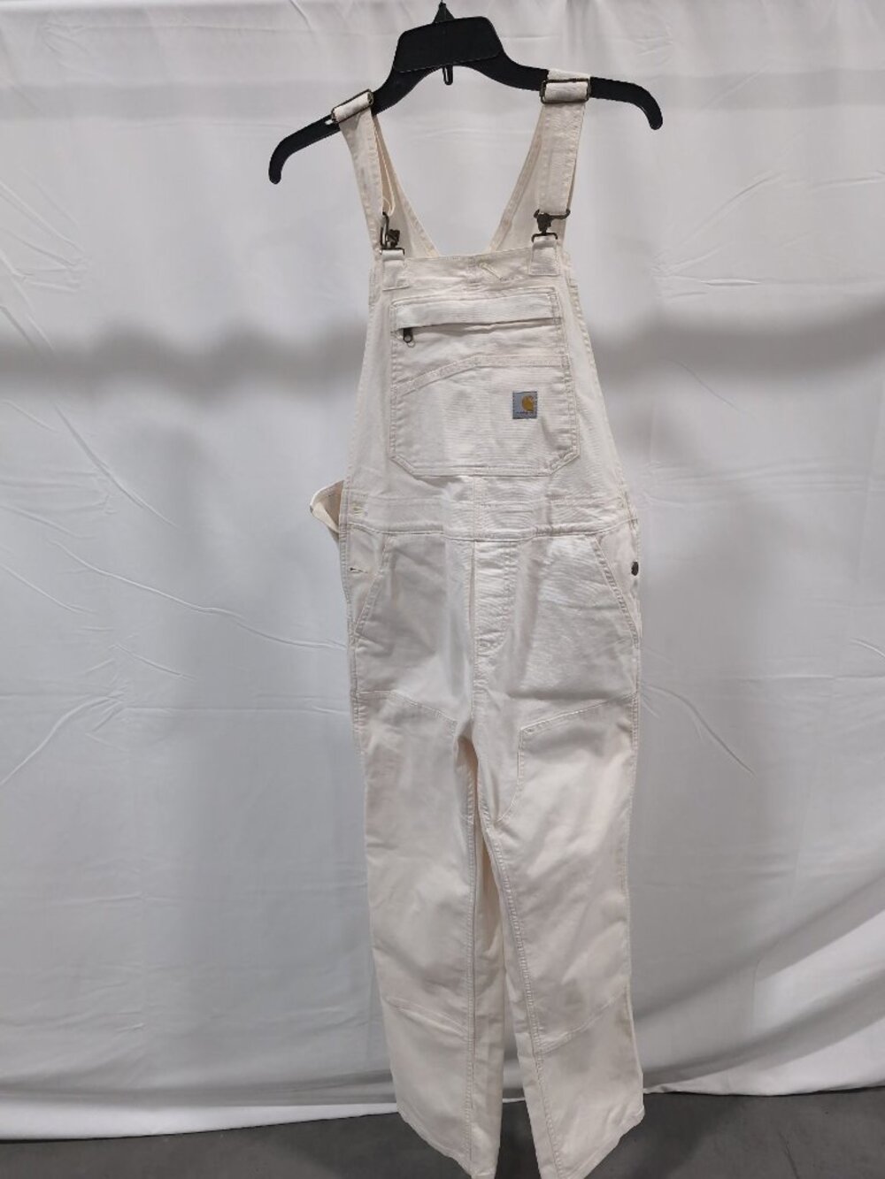 Carhartt Women's Rugged Flex Canvas Bib Overalls Natural White Small w tag